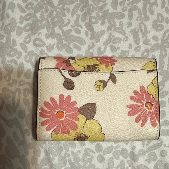Coach Women's Wallet with Floral Design - Cream, Pink, Yellow - Picture 2 of 8